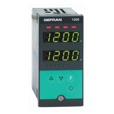 Gefran 1200 Panel PID Temperature Controller 2 Input 3 Output Relay 240V AC On-Off F023421/ 1200-RRR0-00-0-1