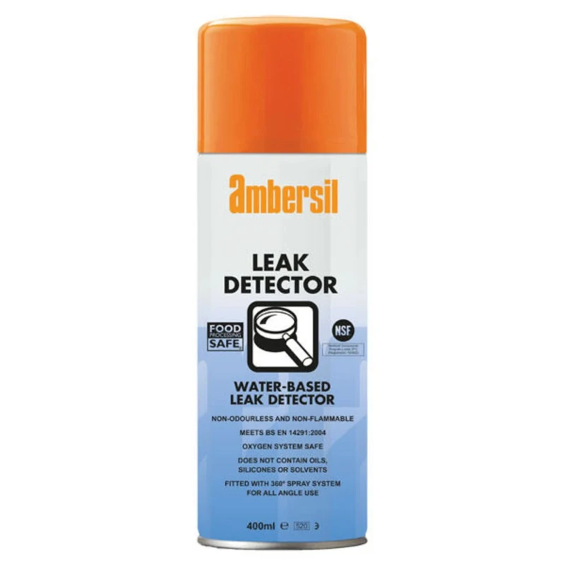 Ambersil Leak & Flaw Detector Spray, Water-Based Liquid, 400 ml Bottle 31637-AA