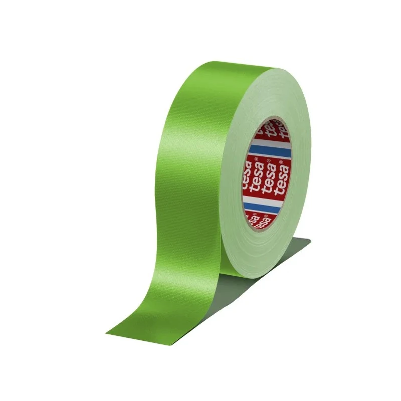 Tesa Green Polyethylene Cloth Tape 50mm x 50m Natural Rubber Adhesive 260μm Thickness 110°C Max Operating 04688-00022-00