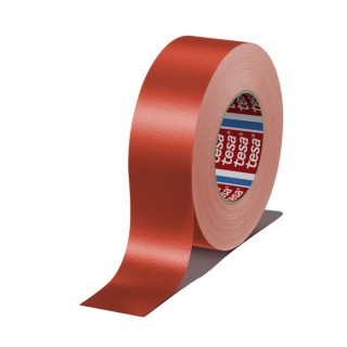 Tesa Red Polyethylene Cloth Tape 50mm Width 50m Length Natural Rubber Adhesive 260μm Thickness 110°C Max 04688-00021-00