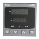 West Instruments PID Temperature Controller DIN Rail Mount 5 Input 1 Output Relay 264V AC On-Off P4100-2100-0000