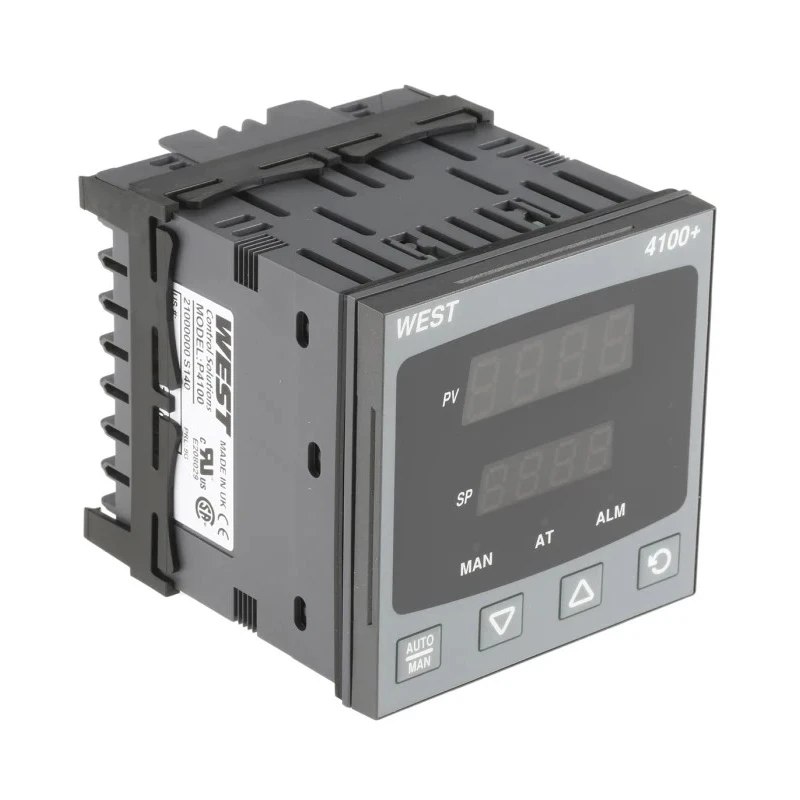 West Instruments PID Temperature Controller DIN Rail Mount 5 Input 1 Output Relay 264V AC On-Off P4100-2100-0000