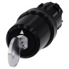Siemens SIRIUS ACT 3SU10 3-position Key Switch Head Momentary Operation 22.3 mm Cutout 3SU1000-5BM01-0AA0