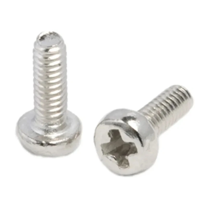 RS PRO Pozidriv Pan Brass Machine Screw 6 mm M2 6mm Length Nickel Finish 482-7714