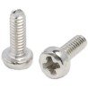 RS PRO Pozidriv Pan Brass Machine Screw 6 mm M2 6mm Length Nickel Finish 482-7714