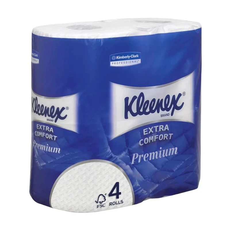 KLEENEX Toilet Roll 4 Rolls with 3840 Sheets Standard Size, Base Weight 3.54kg, FSC Certified 8484
