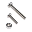 RS PRO Brass Nickel-Plated Pan Head Slot Drive Machine Screw Bolt Kit 3240 Pieces 6mm-40mm 482-7742