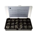 RS PRO Brass Nickel-Plated Pan Head Slot Drive Machine Screw Bolt Kit 3240 Pieces 6mm-40mm 482-7742