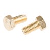 RS PRO Plain Brass Hex Bolt, M5 x 10 mm, Grade A2, Plain Finish, DIN 933 482-7786