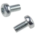 RS PRO Pan Head Steel Tamper-Proof Machine Screw M3 x 6 mm Torx Drive Passivated Zinc Plated 482-7893