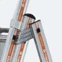 TUBESCA Aluminium 3 Section Aluminium Ladder Extended Height 5.13m Load Capacity 150kg Model 01253008