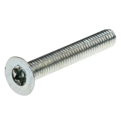 RS PRO Bright Zinc Steel Countersunk Tamper Proof Security Screw, M3 x 20 mm 482-8149