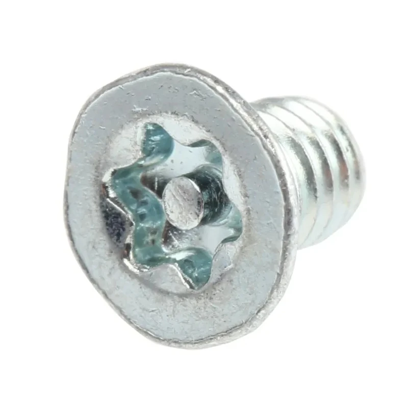 RS PRO Bright Zinc Steel Countersunk Tamper Proof Security Screw M4 x 6 mm 482-8177