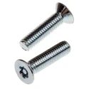 RS PRO Bright Zinc Steel Countersunk Tamper Proof Security Screw M5 x 20 mm 482-8212