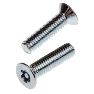 RS PRO Bright Zinc Steel Countersunk Tamper Proof Security Screw M5 x 20 mm 482-8212
