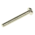 RS PRO Slot Pan Brass Machine Screw Nickel Plated 20 mm M2.5 482-8492