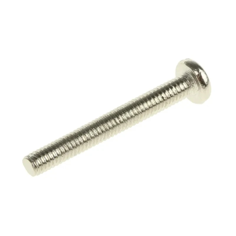 RS PRO Slot Pan Brass Machine Screw Nickel Plated 20 mm M2.5 482-8492
