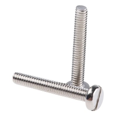 RS PRO Nickel Plated Brass Slot Pan Head Machine Screw 25 mm M2.5 482-8509
