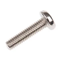 RS PRO Nickel Plated Brass Slot Pan Head Machine Screw M3 Thread 12mm Length 482-8521