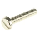 RS PRO Nickel Plated Brass Slot Pan Head Machine Screw M3 Thread 16 mm Length 482-8537