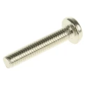 RS PRO Nickel Plated Brass Slot Pan Head Machine Screw M3 Thread 16 mm Length 482-8537
