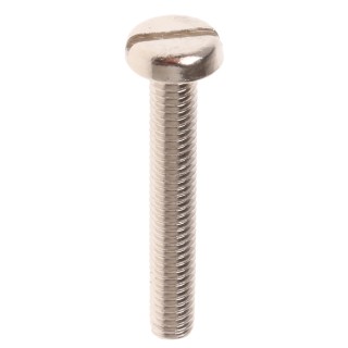 RS PRO Slot Pan Brass Machine Screw Nickel Plated 20 mm M3 482-8543