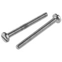 RS PRO Nickel Plated Brass Slot Pan Head Machine Screw M4 40 mm 482-8701