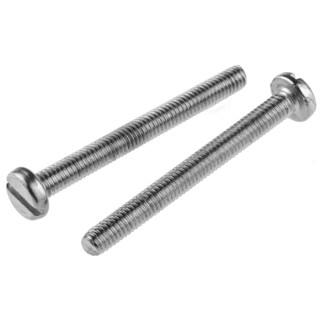 RS PRO Nickel Plated Brass Slot Pan Head Machine Screw M4 40 mm 482-8701
