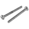 RS PRO Nickel Plated Brass Slot Pan Head Machine Screw M4 40 mm 482-8701