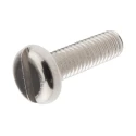 RS PRO Nickel Plated Brass Slot Pan Head Machine Screw M5 Thread 16 mm Length 482-8745