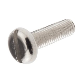 RS PRO Nickel Plated Brass Slot Pan Head Machine Screw M5 Thread 16 mm Length 482-8745
