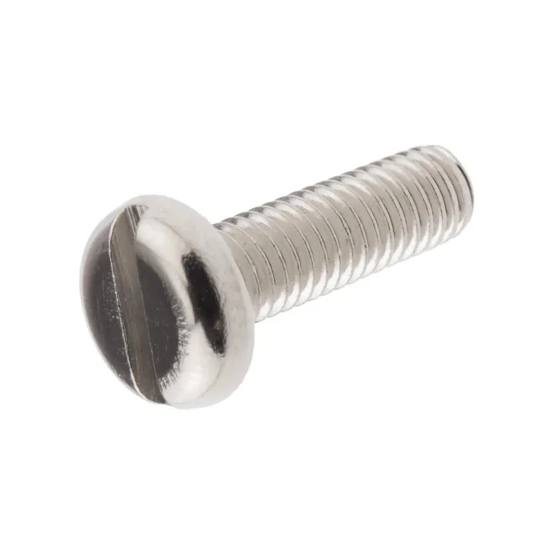 RS PRO Nickel Plated Brass Slot Pan Head Machine Screw M5 Thread 16 mm Length 482-8745