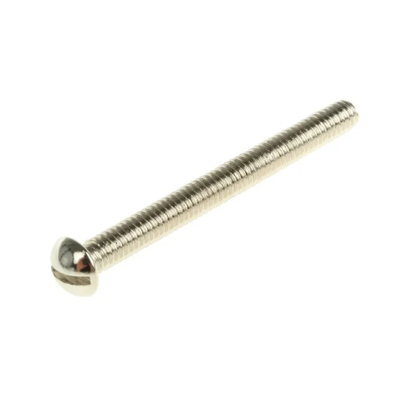 RS PRO Slot Round Nickel Plated Brass Machine Screw 4BA Thread 38.50 in 482-9007