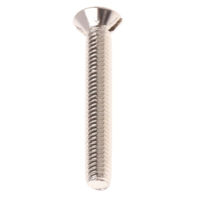 RS PRO Nickel Plated Brass Slot Countersunk Machine Screw M3 20 mm 482-9215