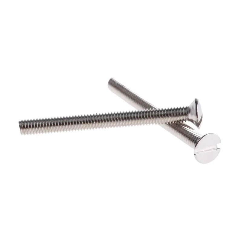 RS PRO Slot Countersunk Brass Machine Screw Nickel Finish 30 mm M3 482-9221