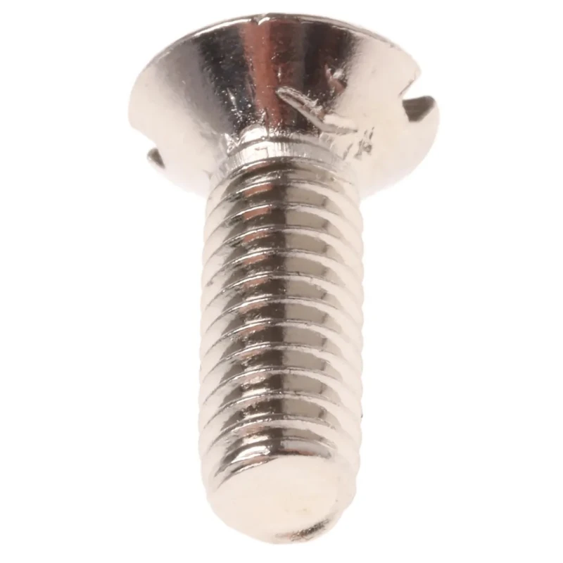 RS PRO Slot Countersunk Brass Machine Screw Nickel Plated 12 mm M4 482-9287