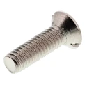 RS PRO Slot Raised Countersunk Brass Machine Screw Nickel Finish M3.5 Thread 12mm Length 482-9530