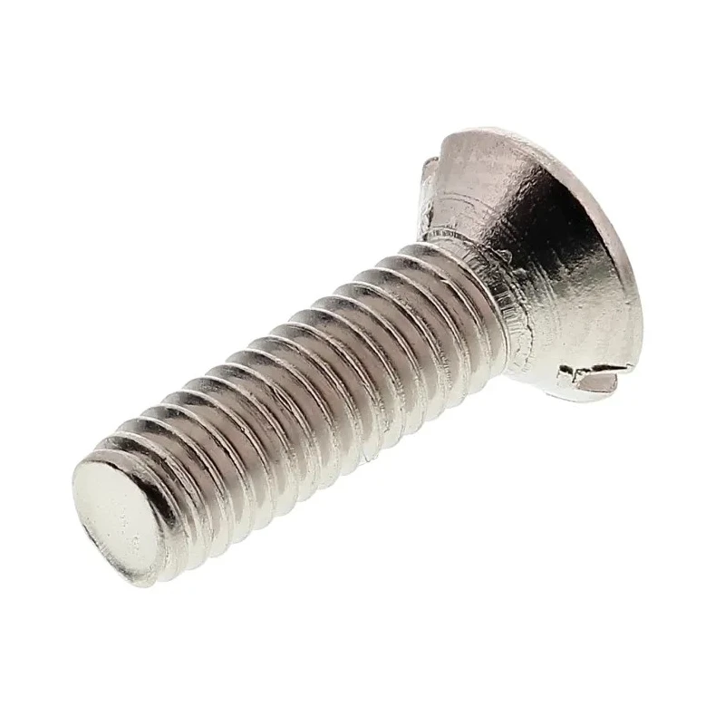 RS PRO Slot Raised Countersunk Brass Machine Screw Nickel Finish M3.5 Thread 12mm Length 482-9530