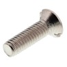 RS PRO Slot Raised Countersunk Brass Machine Screw Nickel Finish M3.5 Thread 12mm Length 482-9530