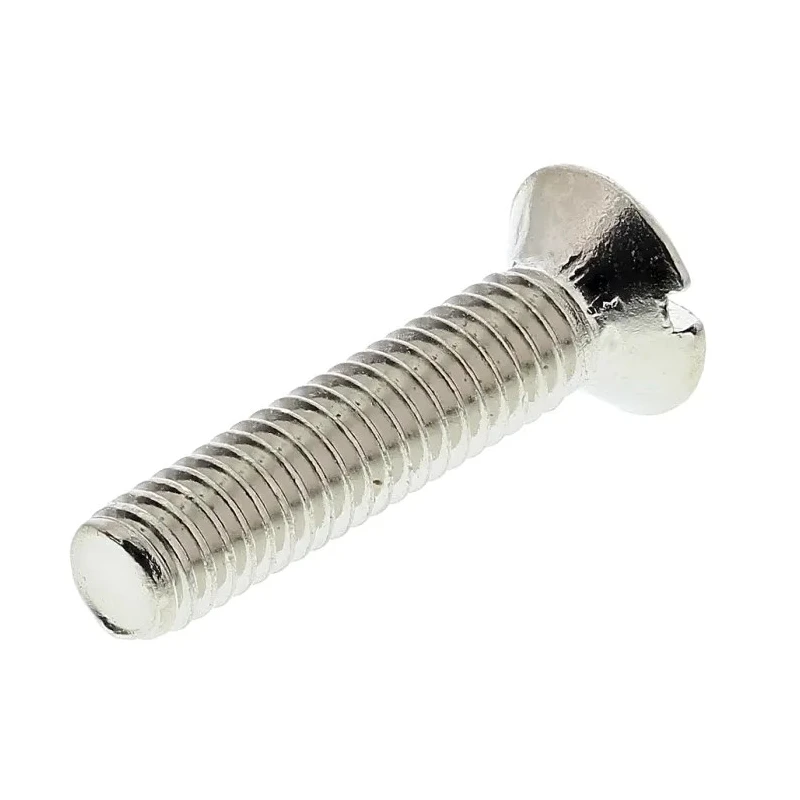 RS PRO Slot Raised Countersunk Brass Machine Screw M3.5 16 mm Nickel Finish 482-9546