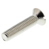 RS PRO Slot Raised Countersunk Brass Machine Screw M3.5 16 mm Nickel Finish 482-9546