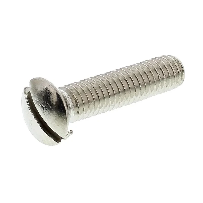RS PRO Slot Raised Countersunk Brass Machine Screw M3.5 16 mm Nickel Finish 482-9546