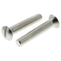 RS PRO Slot Raised Countersunk Brass Machine Screw M3.5 20 mm Nickel Finish 482-9552