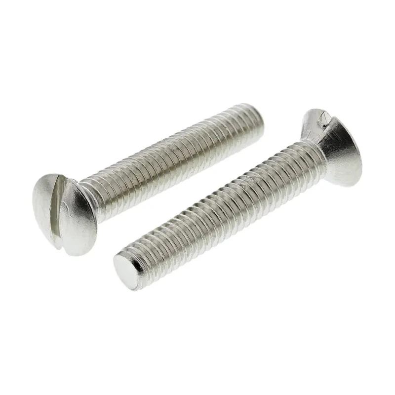 RS PRO Slot Raised Countersunk Brass Machine Screw M3.5 20 mm Nickel Finish 482-9552
