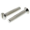 RS PRO Slot Raised Countersunk Brass Machine Screw M3.5 20 mm Nickel Finish 482-9552