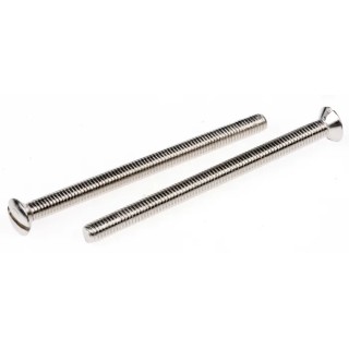 RS PRO Slot Raised Countersunk Brass Machine Screw M3.5 50 mm Nickel Finish 482-9619