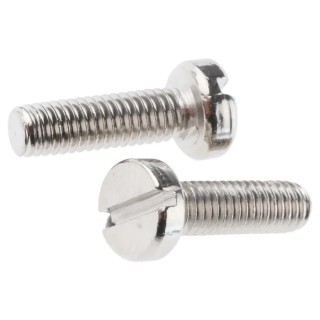 RS PRO Slot Cheese Brass Machine Screw Nickel Plated 10 mm M3 482-9760
