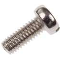 RS PRO Slot Cheese Brass Machine Screw, Nickel Plated, 10 mm Length, M4 Thread, DIN 84 Standard 482-9833