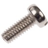 RS PRO Slot Cheese Brass Machine Screw, Nickel Plated, 10 mm Length, M4 Thread, DIN 84 Standard 482-9833