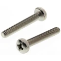 RS PRO Pozidriv Pan Brass Machine Screw 16 mm M2.5 483-0063